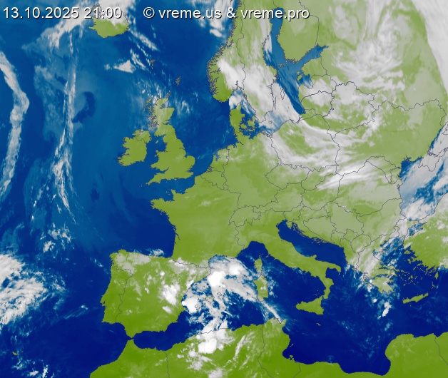 Oblačnost Evropa