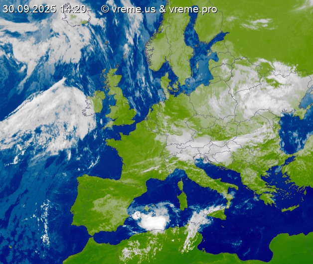 Oblačnost Evropa