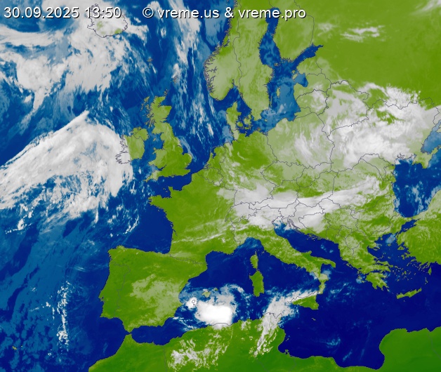 Oblačnost Evropa