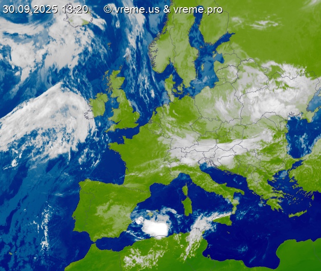 Oblačnost Evropa