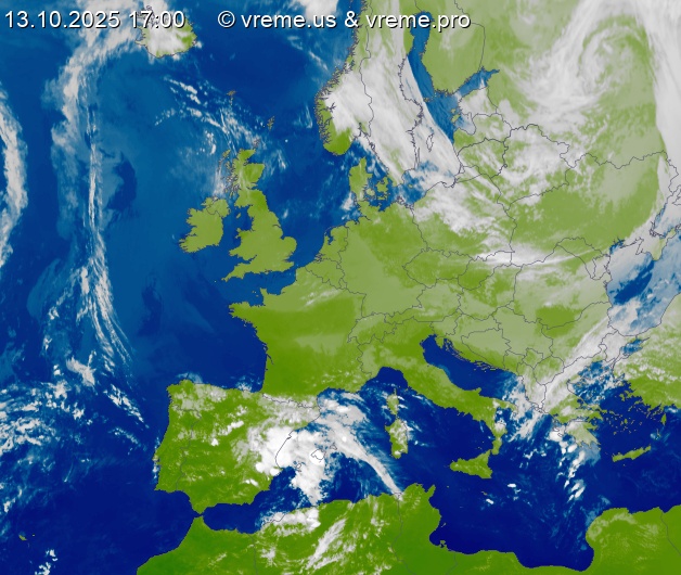 Oblačnost Evropa