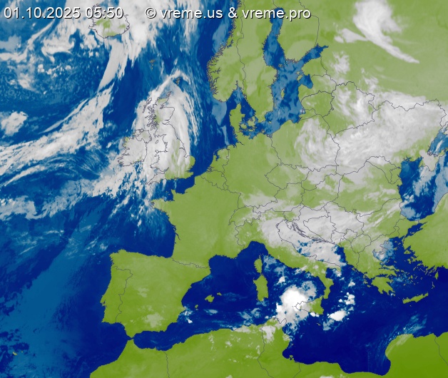 Oblačnost Evropa