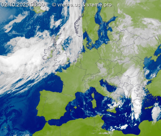 Oblačnost Evropa