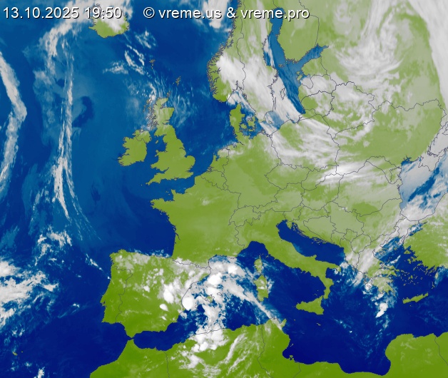 Oblačnost Evropa