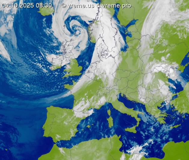Oblačnost Evropa