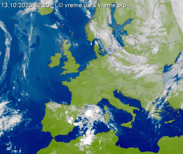 Oblačnost Evropa