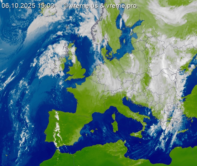 Oblačnost Evropa