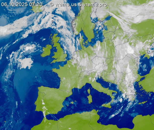 Oblačnost Evropa