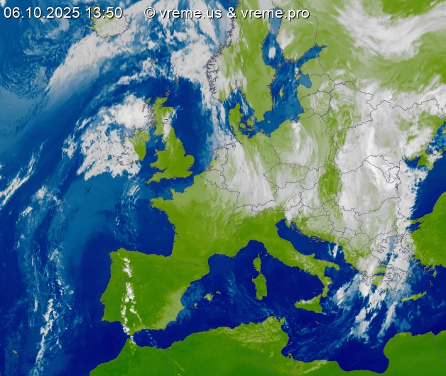 Oblačnost Evropa