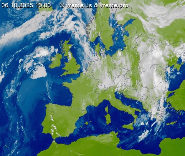Oblačnost Evropa