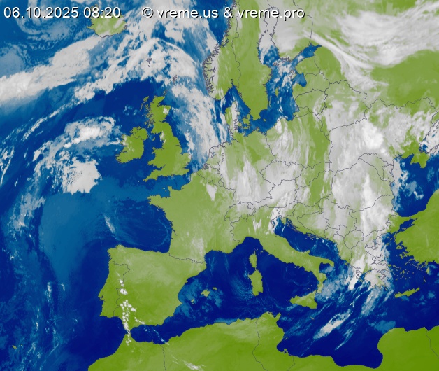 Oblačnost Evropa