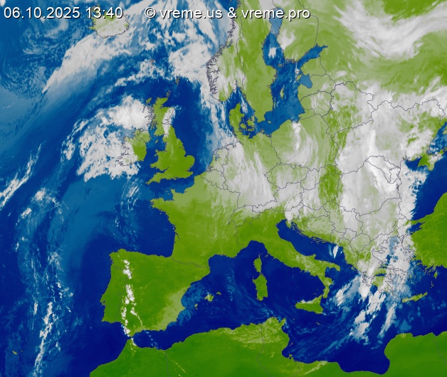 Oblačnost Evropa