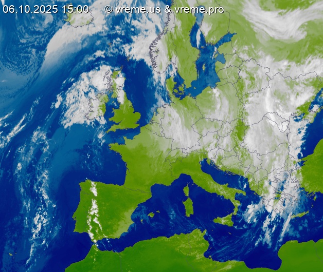 Oblačnost Evropa