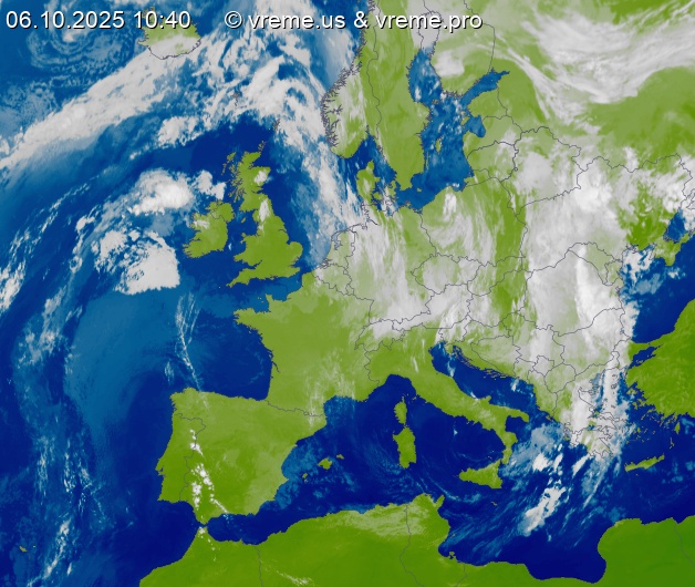 Oblačnost Evropa