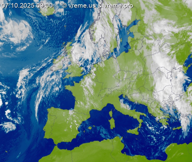 Oblačnost Evropa