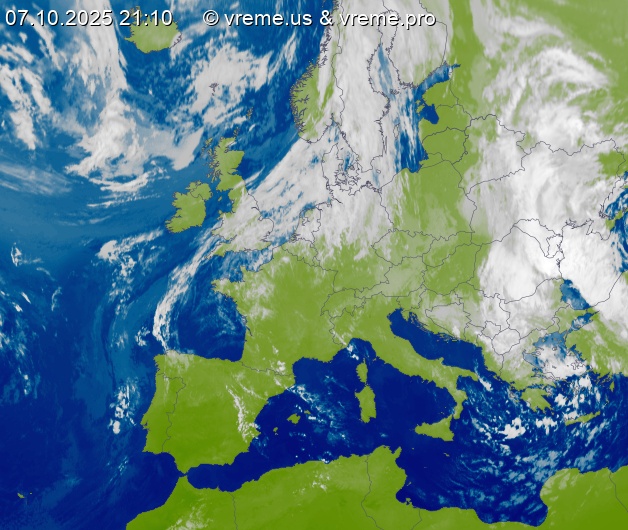Oblačnost Evropa