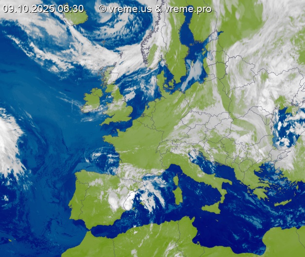 Oblačnost Evropa