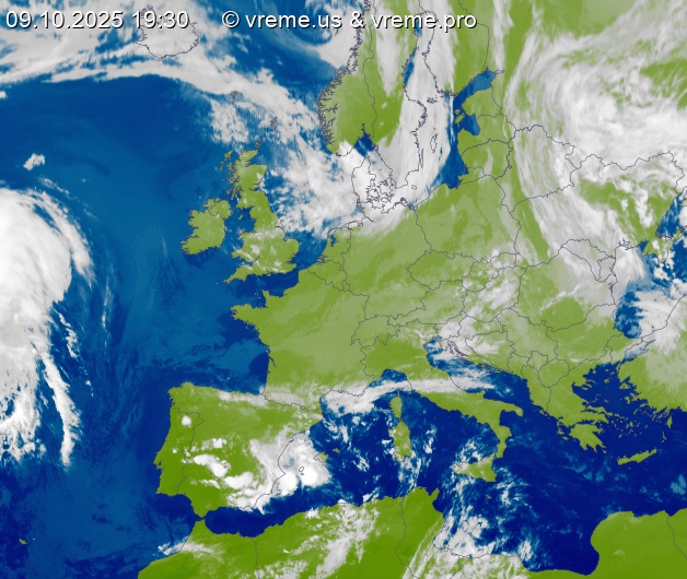 Oblačnost Evropa