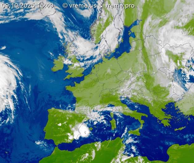 Oblačnost Evropa