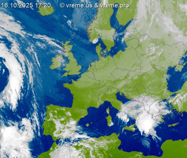 Oblačnost Evropa