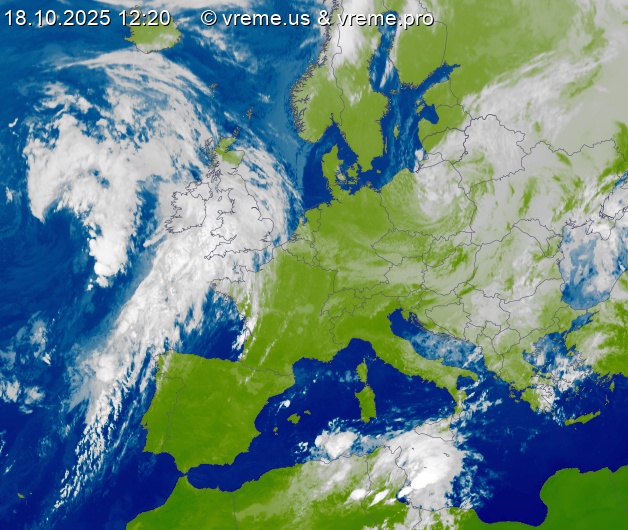 Oblačnost Evropa