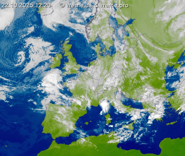 Oblačnost Evropa