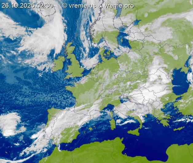 Oblačnost Evropa