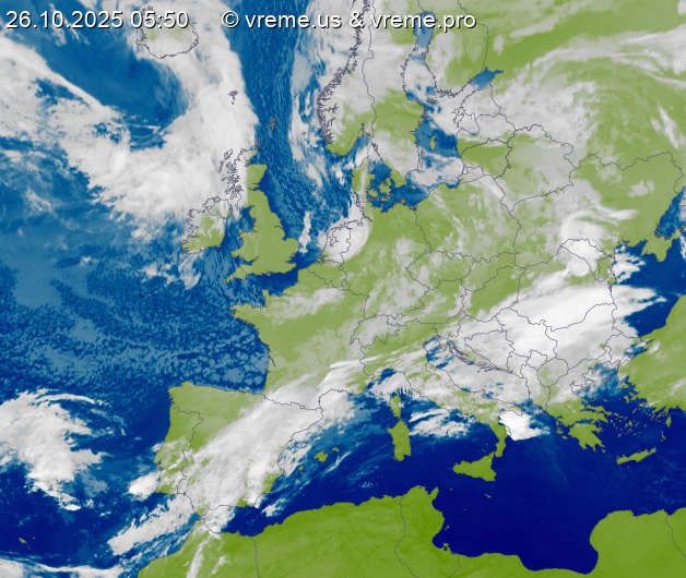 Oblačnost Evropa