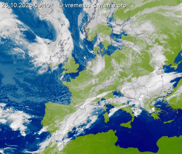 Oblačnost Evropa