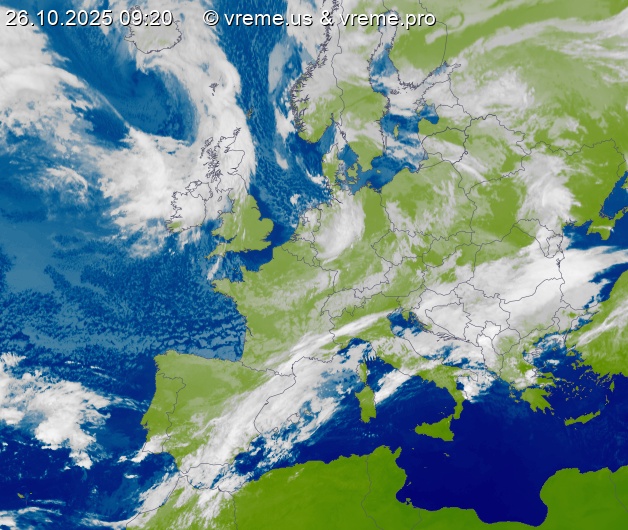 Oblačnost Evropa