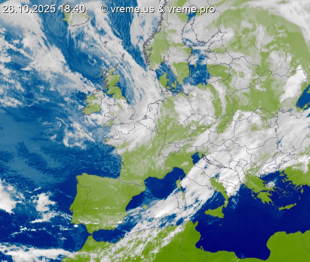 Oblačnost Evropa