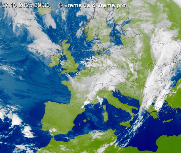 Oblačnost Evropa