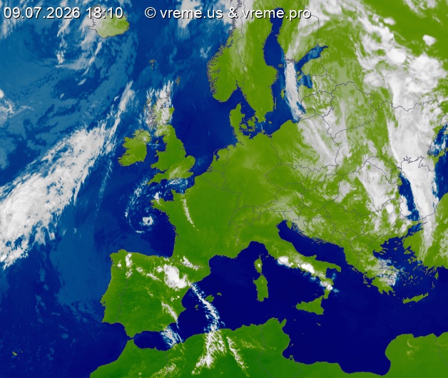 Oblačnost Evropa