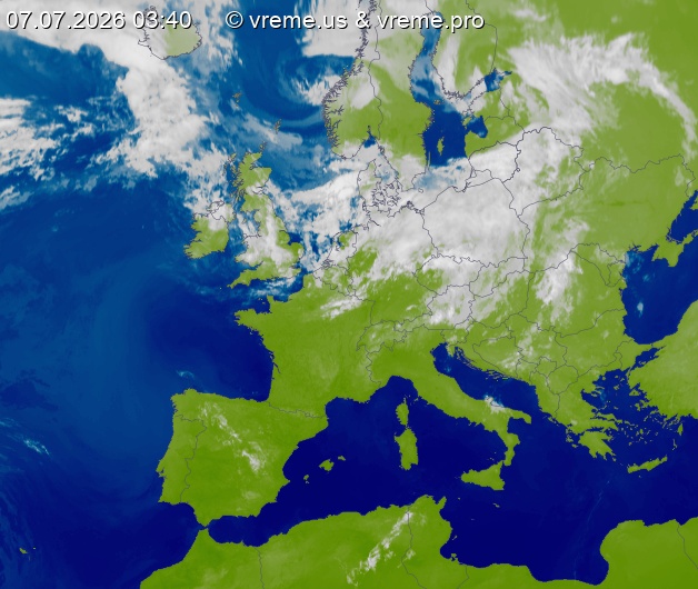 Oblačnost Evropa