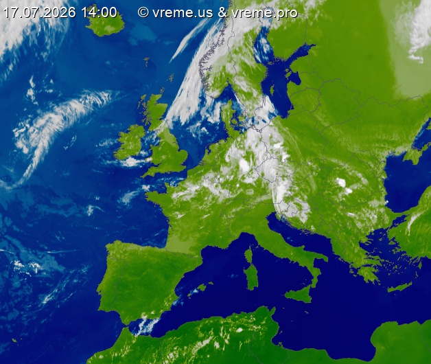 Oblačnost Evropa