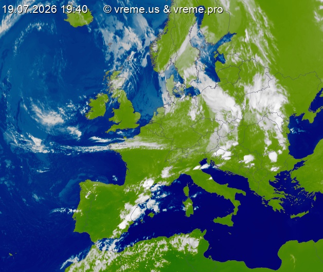 Oblačnost Evropa