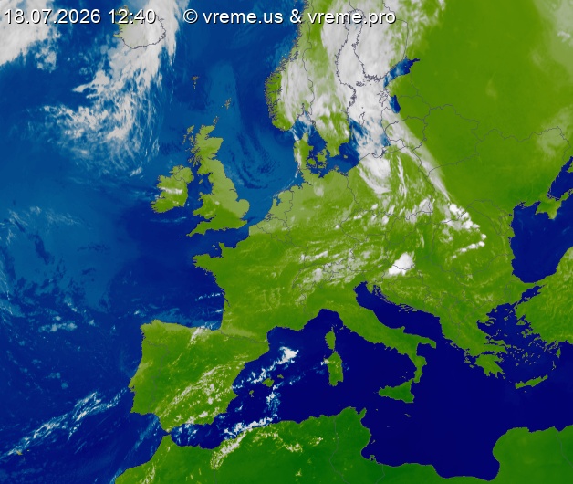 Oblačnost Evropa