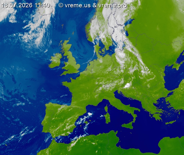 Oblačnost Evropa