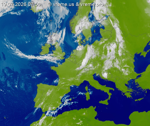 Oblačnost Evropa
