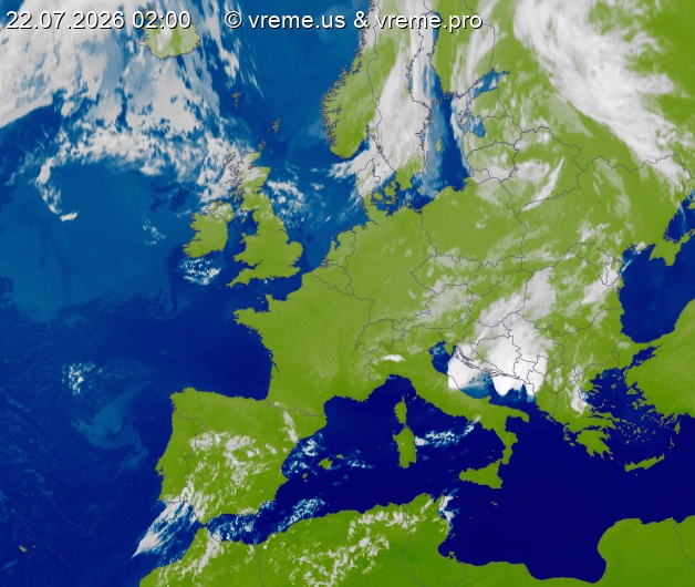 Oblačnost Evropa
