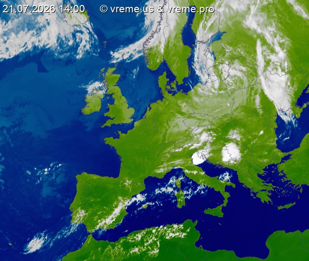 Oblačnost Evropa