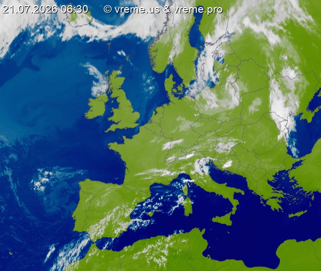 Oblačnost Evropa