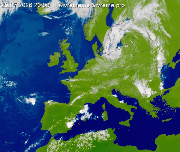Oblačnost Evropa