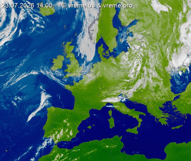 Oblačnost Evropa