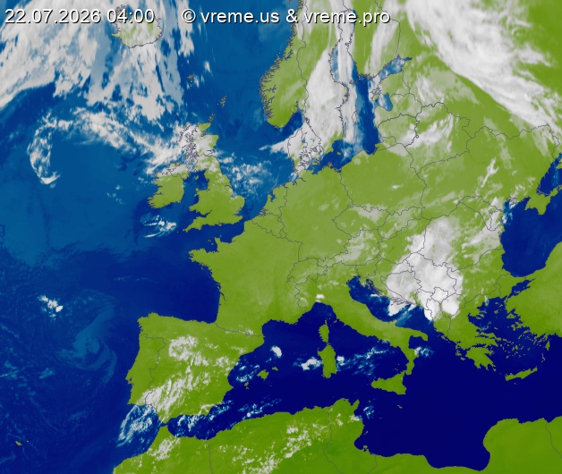 Oblačnost Evropa