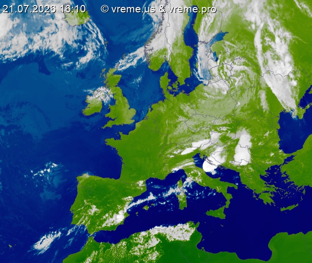 Oblačnost Evropa