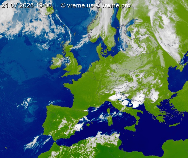 Oblačnost Evropa