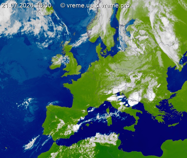 Oblačnost Evropa
