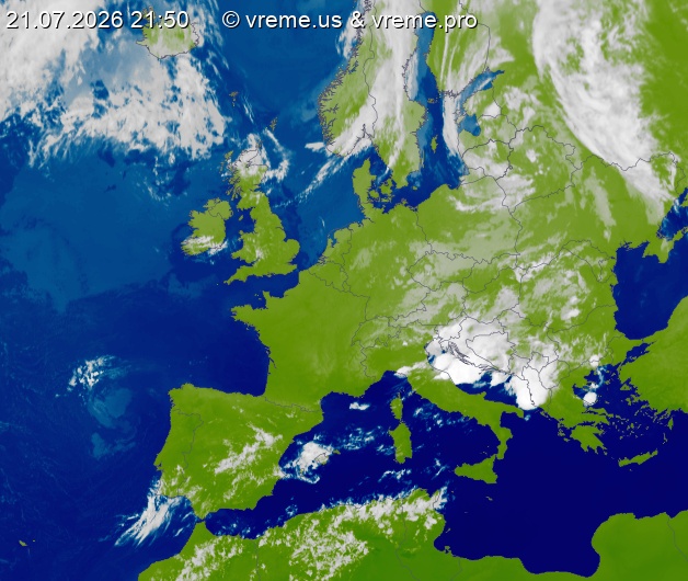 Oblačnost Evropa