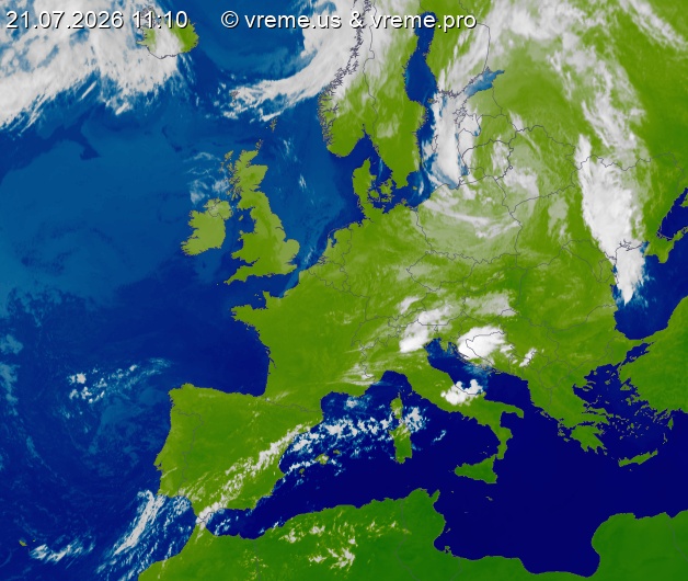 Oblačnost Evropa